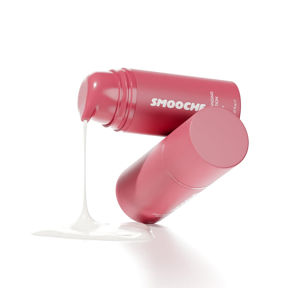 smooche label close-up highlighting SPF 15 sun protection