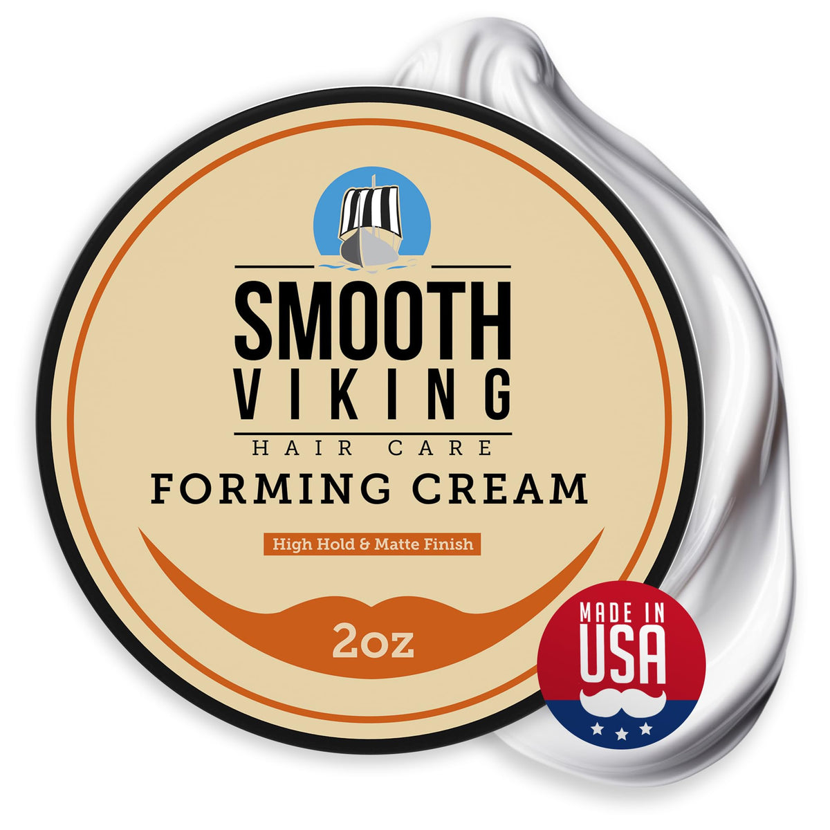 Smooth Viking Forming Cream bottle shows strong hold for all hair types