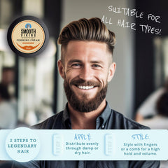 Smooth Viking Forming Cream travel-size bottle for on-the-go grooming