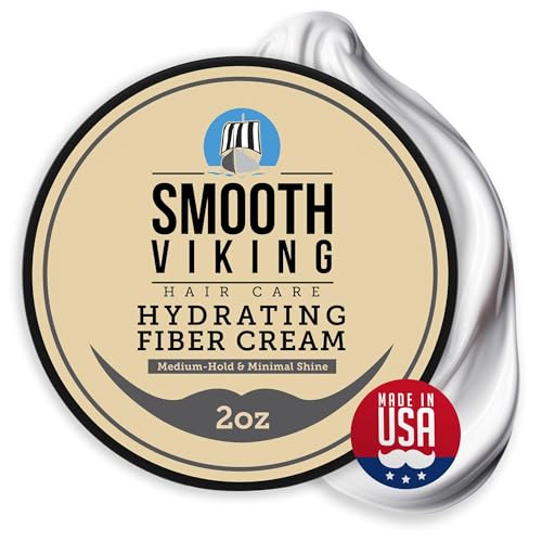 Smooth Viking Hydrating Fiber Cream packaging ideal for on-the-go hydration and styling.