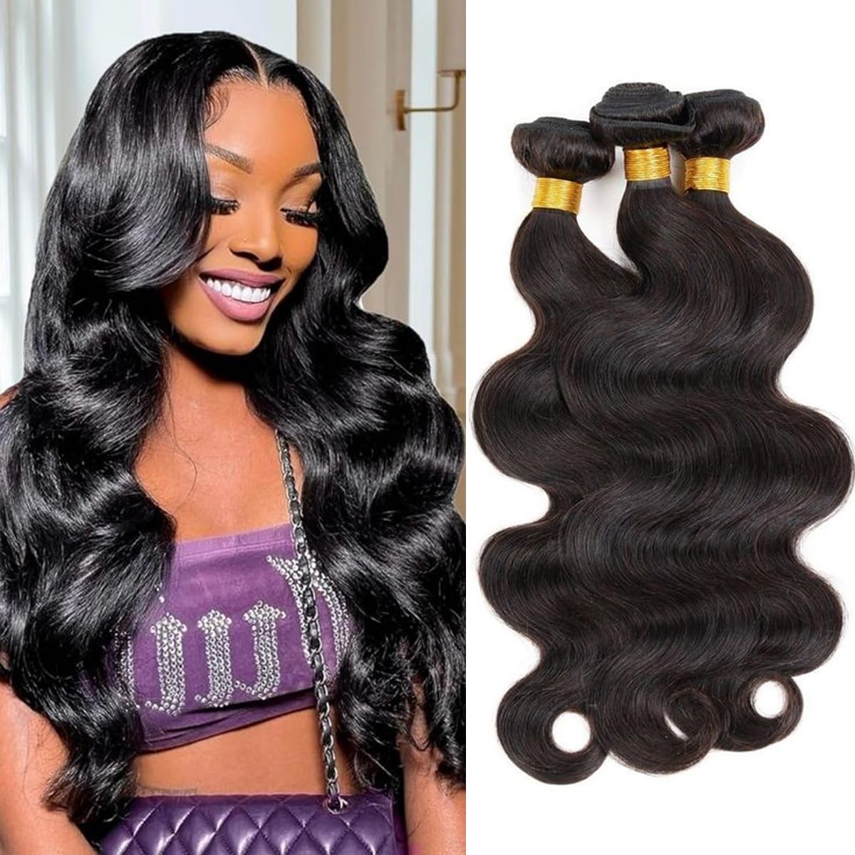 Smoothair body wave bundles 14 inch pack shows natural color and smooth texture for daily styling.