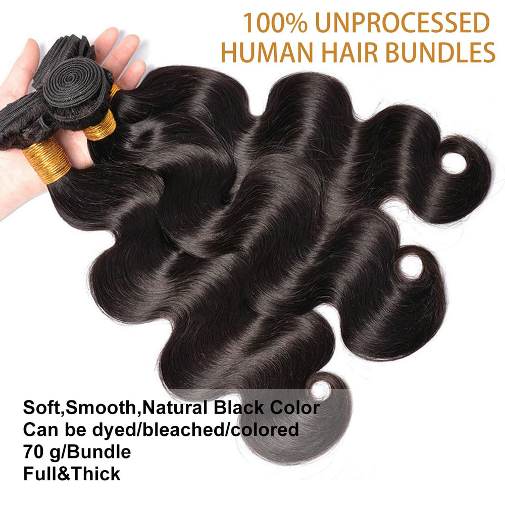 Smoothair body wave bundles 18 inch pack delivers extended length with bouncy, shiny weft.