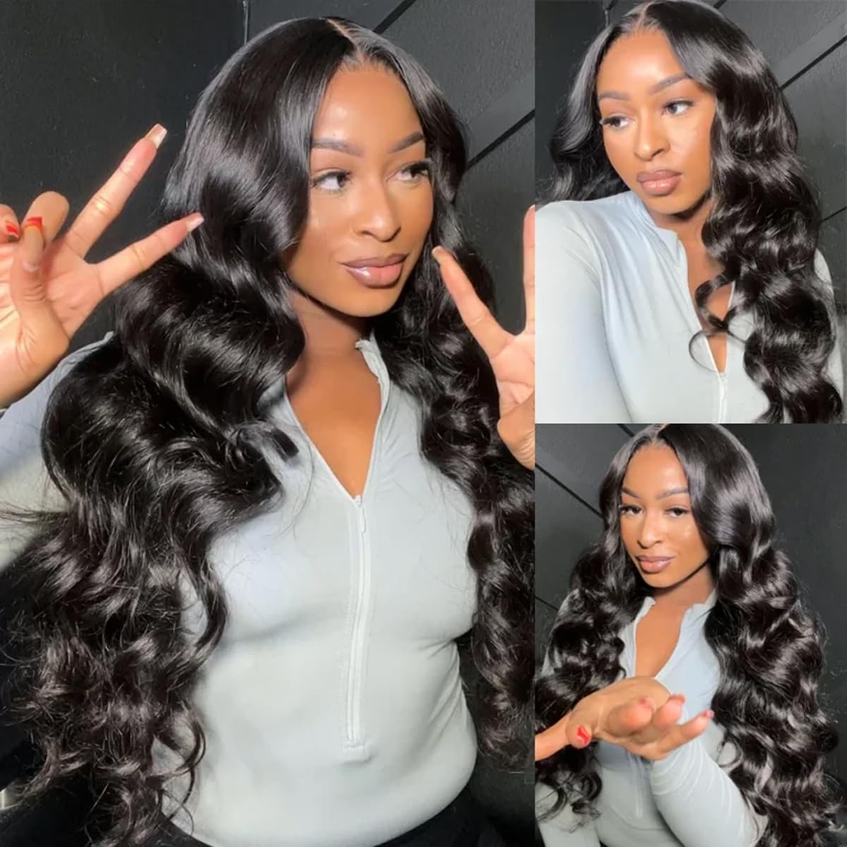 Smoothair natural color closeup shows versatile color blends for Black women.