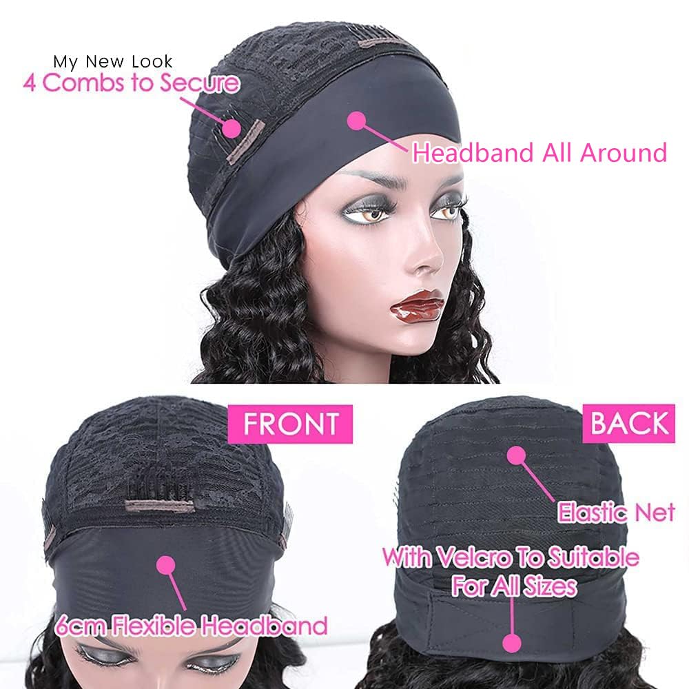 Smoothair headband wig on model demonstrates effortless daily styling and natural fall.