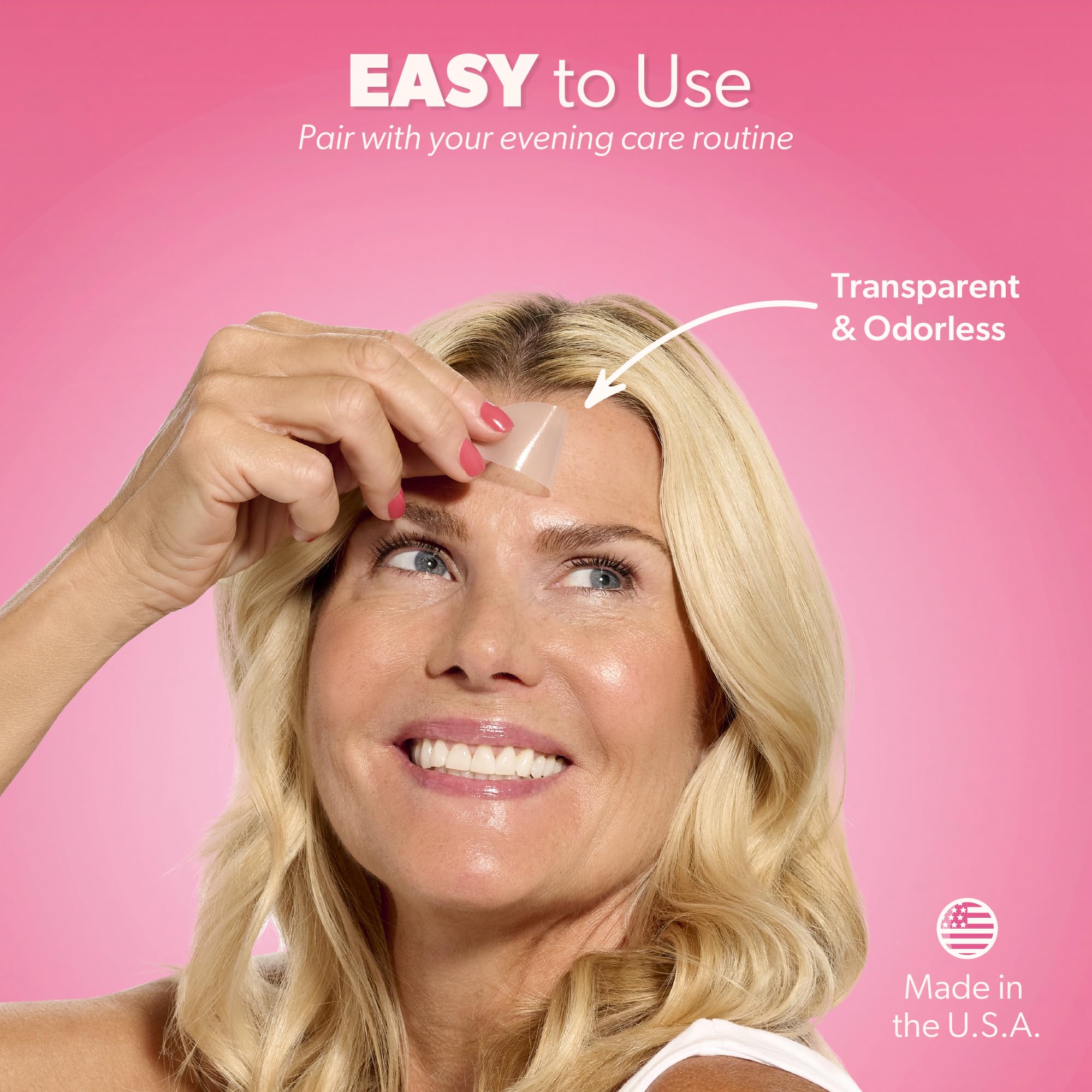 Smoothies forehead elevens crow feet patches applied for smoothing fine lines