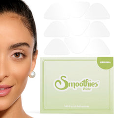 Smoothies wide wrinkle patches box showing packaging for overnight facial care.