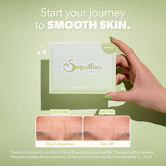 Smoothies wide wrinkle patches see-through design appears nearly invisible during nightly wear.