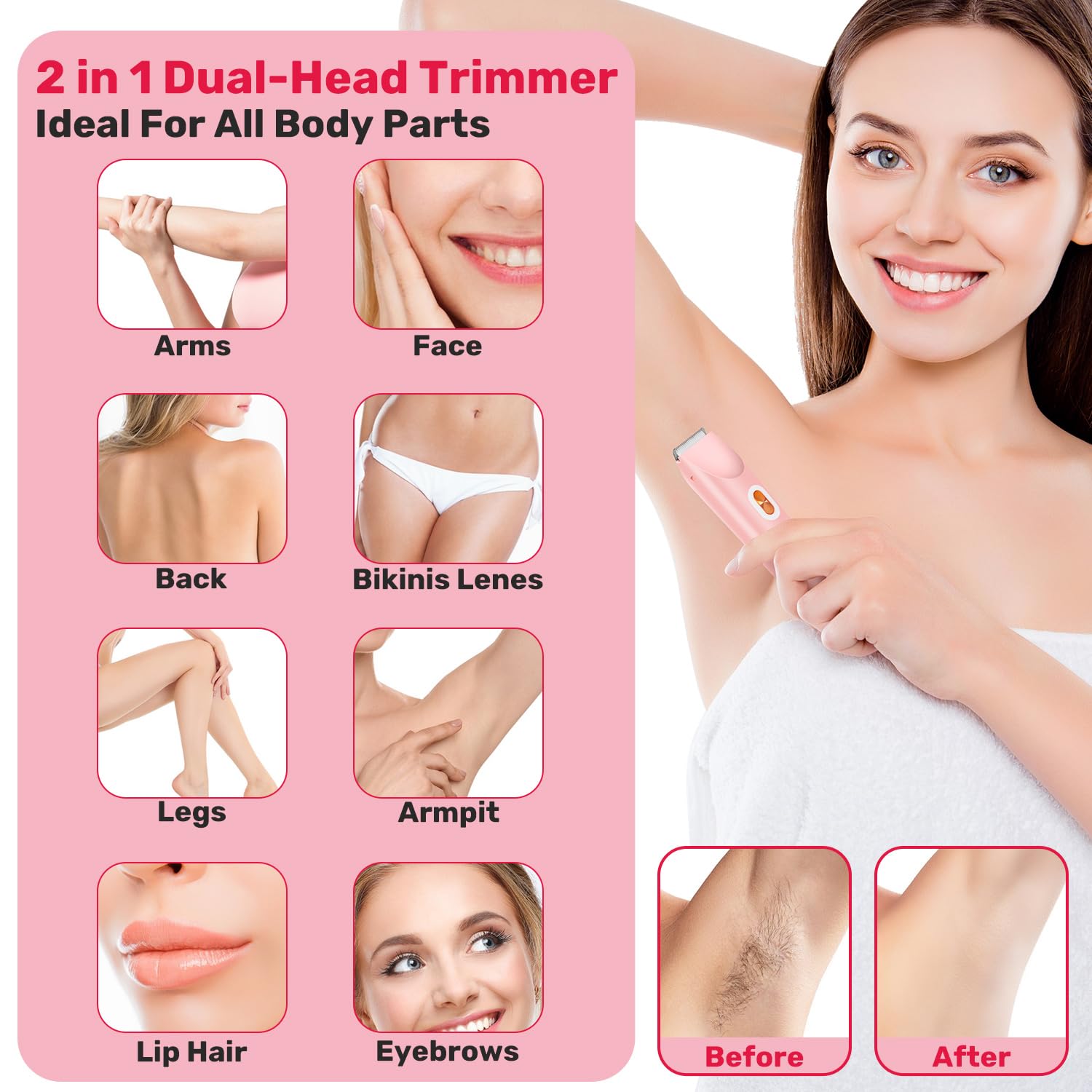 Smopgn Dermave shaver in wet-dry use mode for shower-friendly grooming