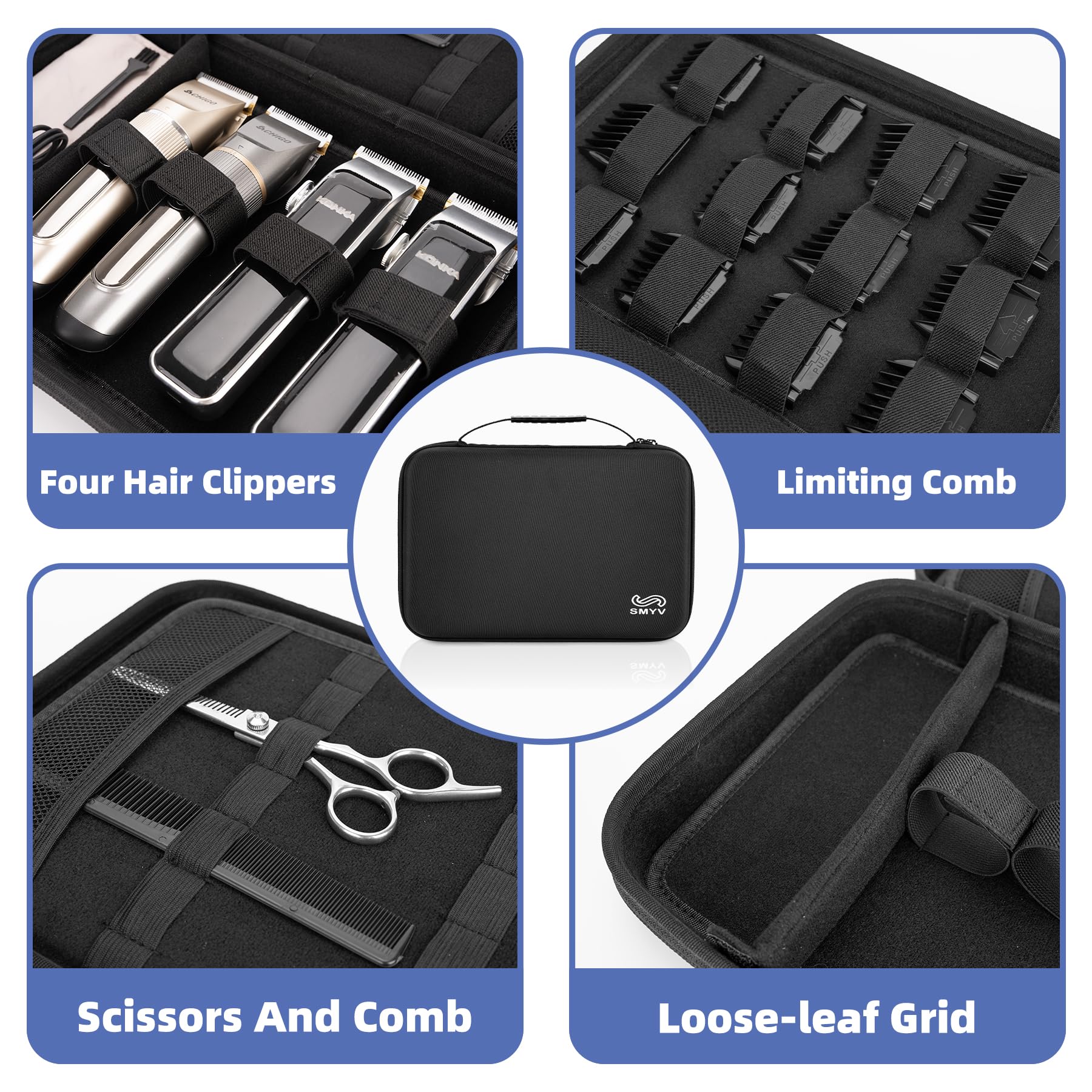 SMYV barber bags compact lightweight design reduces load during transport.