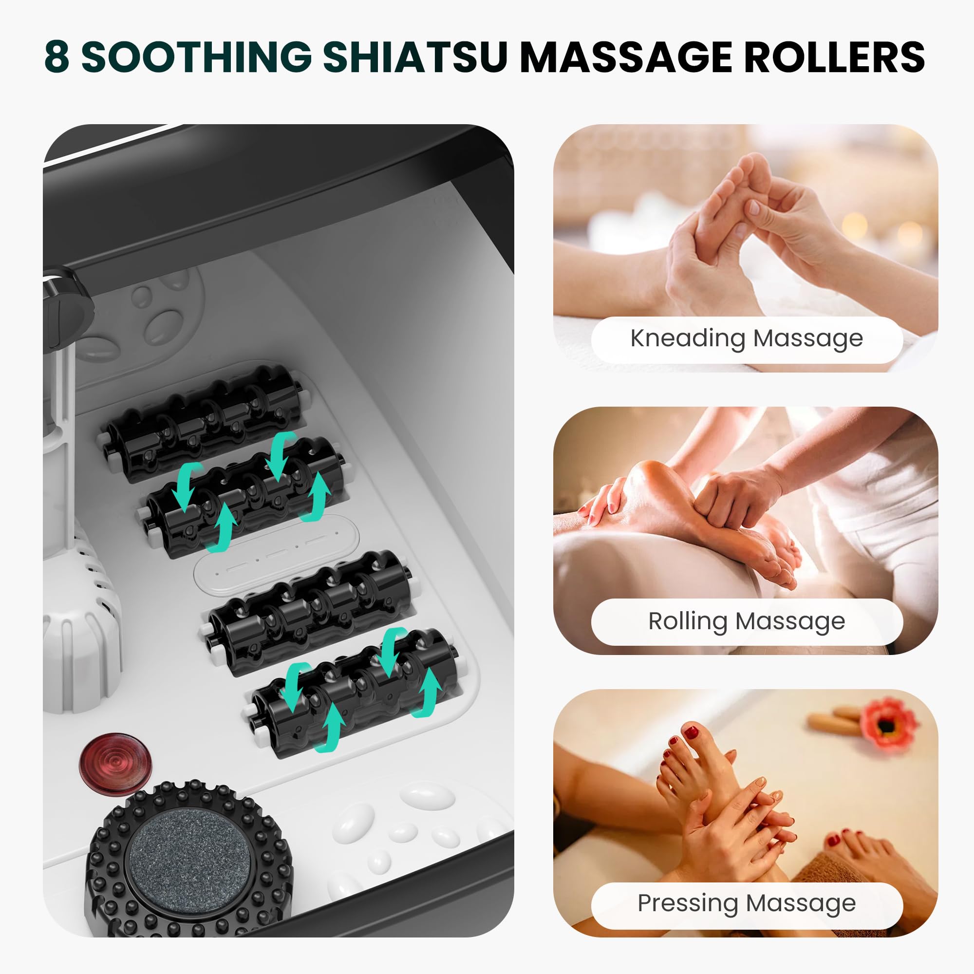 Snailax collapsible foot spa compact design for easy storage
