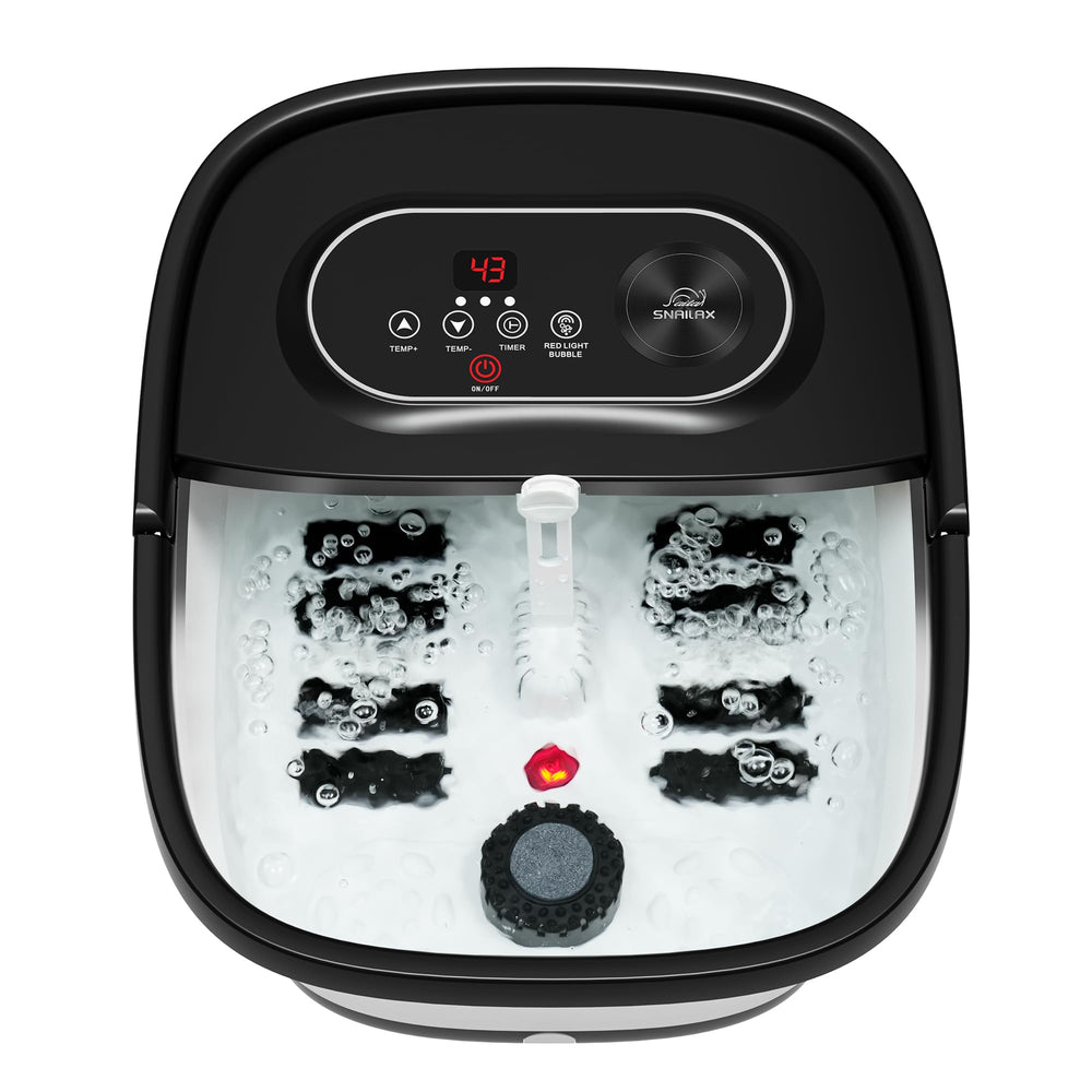 Snailax Foot Spa heat-control maintains ideal warmth for a relaxing soak