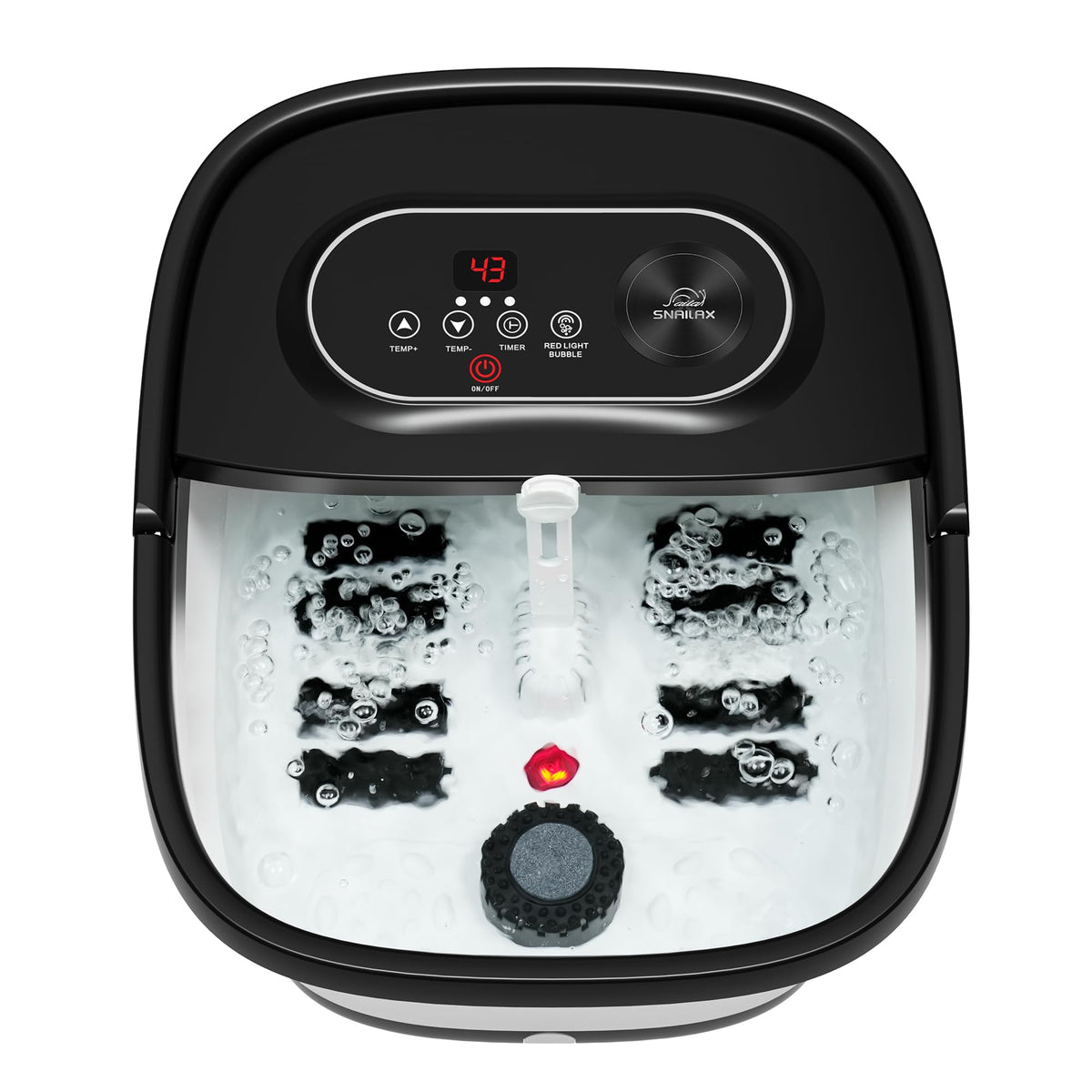 Snailax Foot Spa heat-control maintains ideal warmth for a relaxing soak