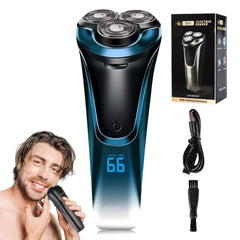 Snapbuy Electric Razor with 4D head close-up for precise, irritation-free shaving.