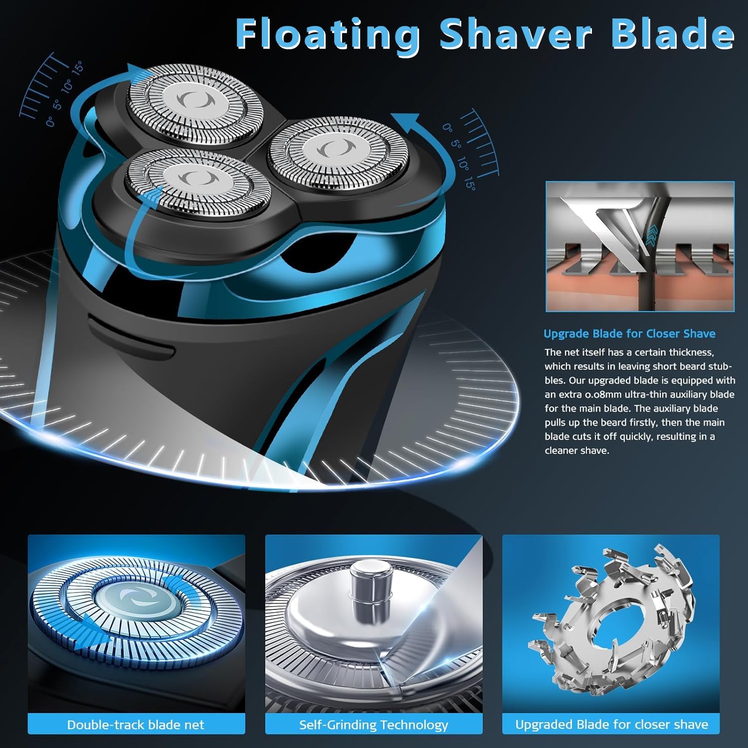 Snapbuy electric razor IPX7 waterproof in shower-ready shaving.