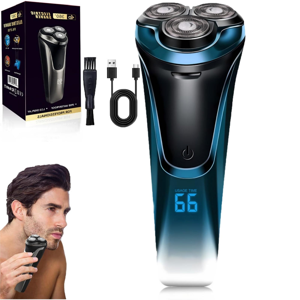 Snapbuy electric razor Pro front view with LCD display for precise daily grooming.