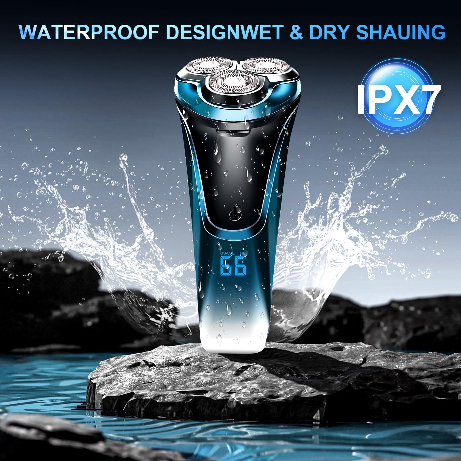 Snapbuy electric razor USB charging port supports on-the-go power during busy mornings.