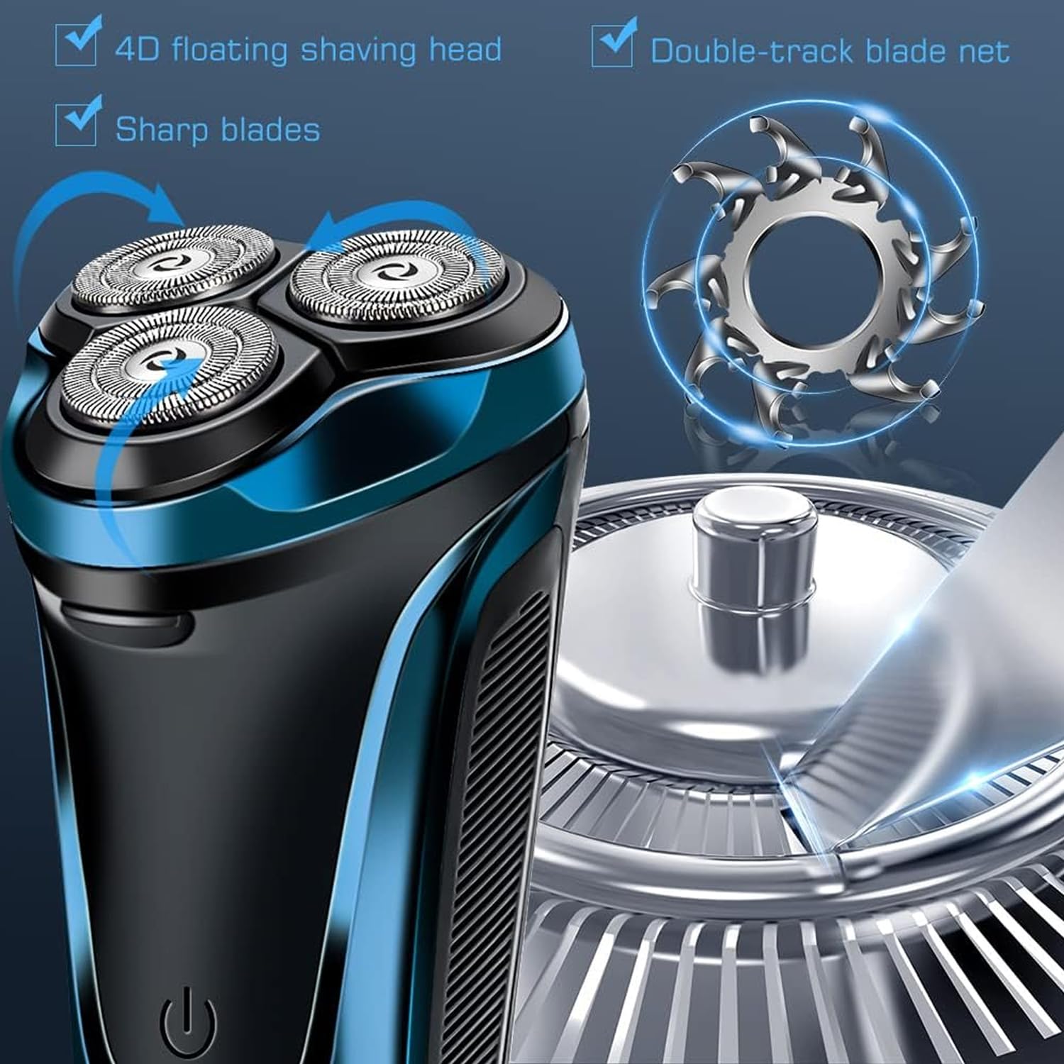 Snapbuy electric razor USB charging shown for on-the-go power.