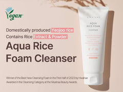 S.NATURE Aqua Rice Foam Cleanser lather demonstrates mild foaming for balanced cleansing.