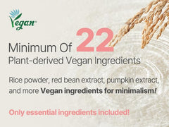 S.NATURE Aqua Rice Foam Cleanser vegan-certified formula supports sensitive skin.