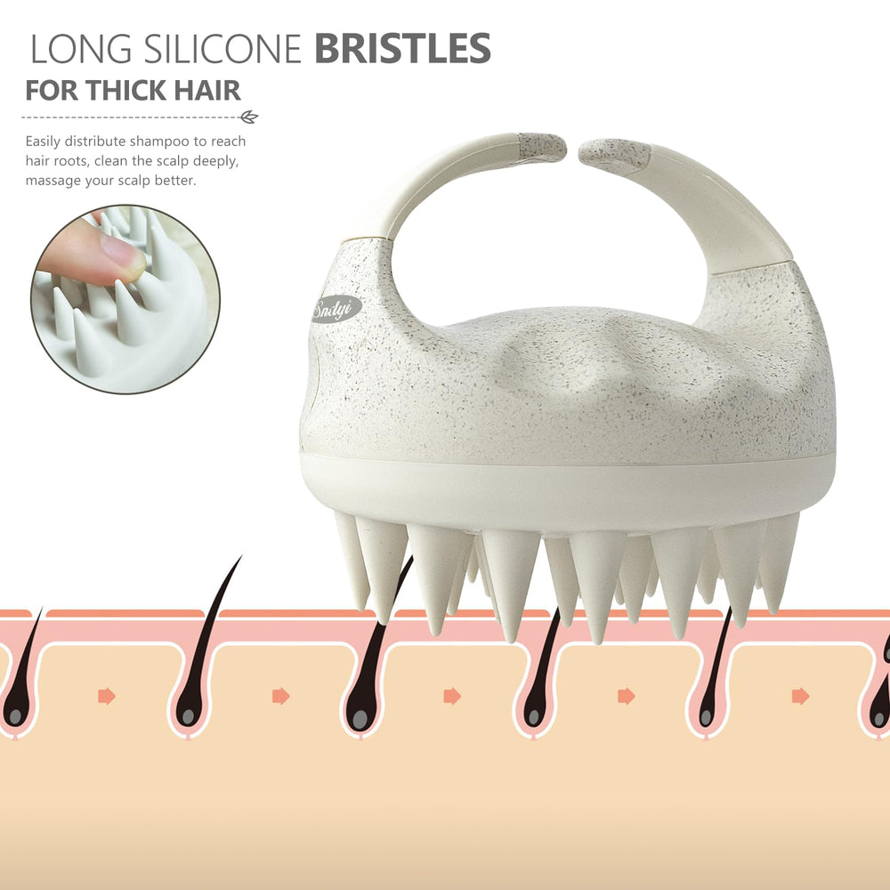 Sndyi scalp massager suitable for all hair types, from thick to fine.