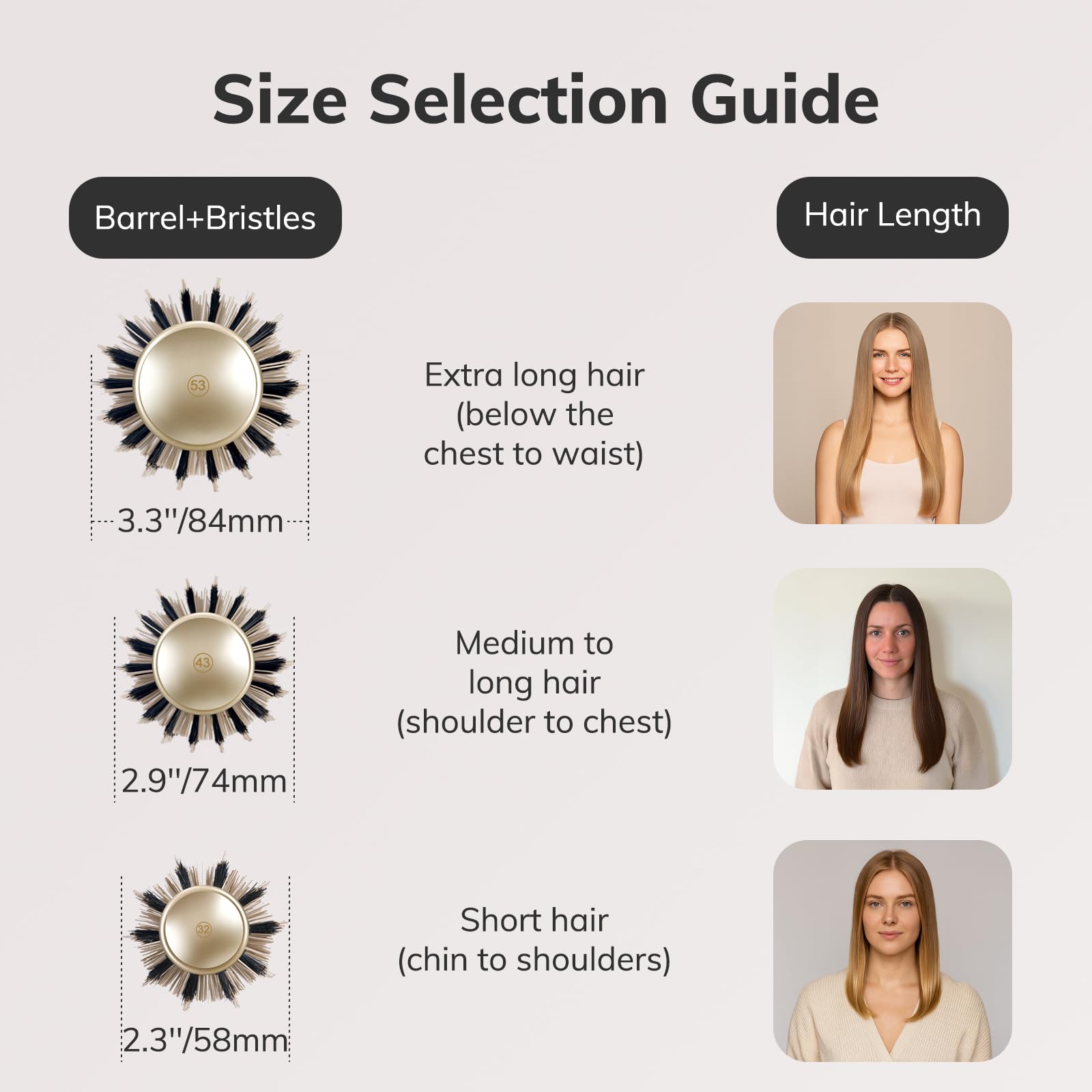 Sndyi ionic technology brush emits negative ions for smoother styling and faster drying.