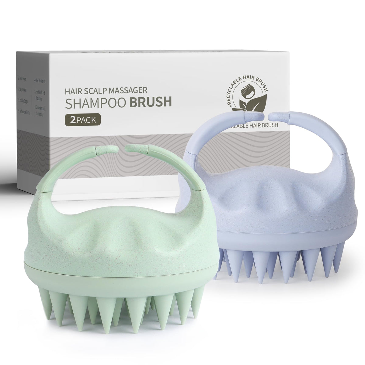 Sndyi scalp massager closeup shows soft silicone bristles for gentle cleansing