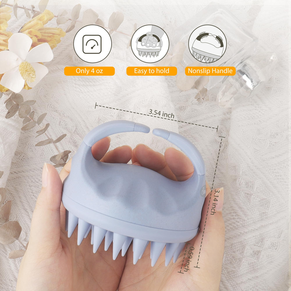 Sndyi shampoo brush in shower demonstrates thorough scalp cleansing