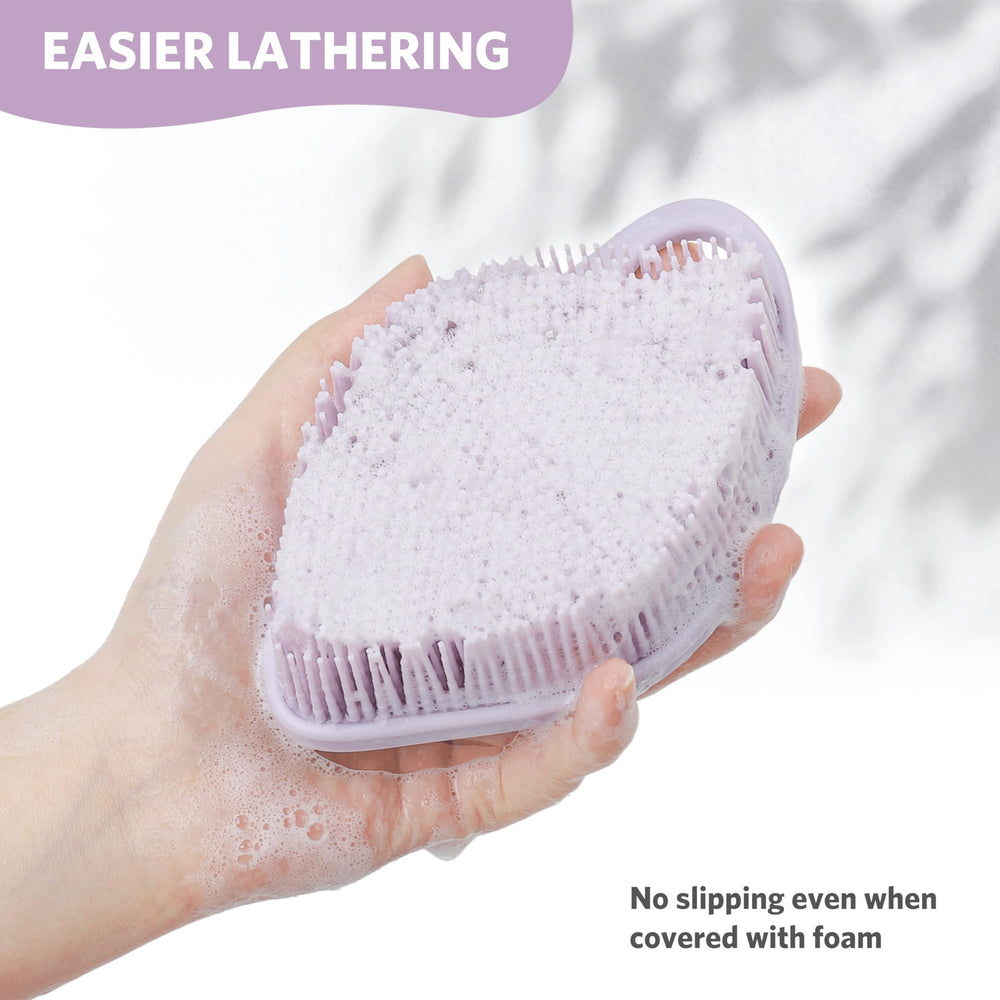 Sndyi hygienic silicone scrubber resists soap scum and cleans easily
