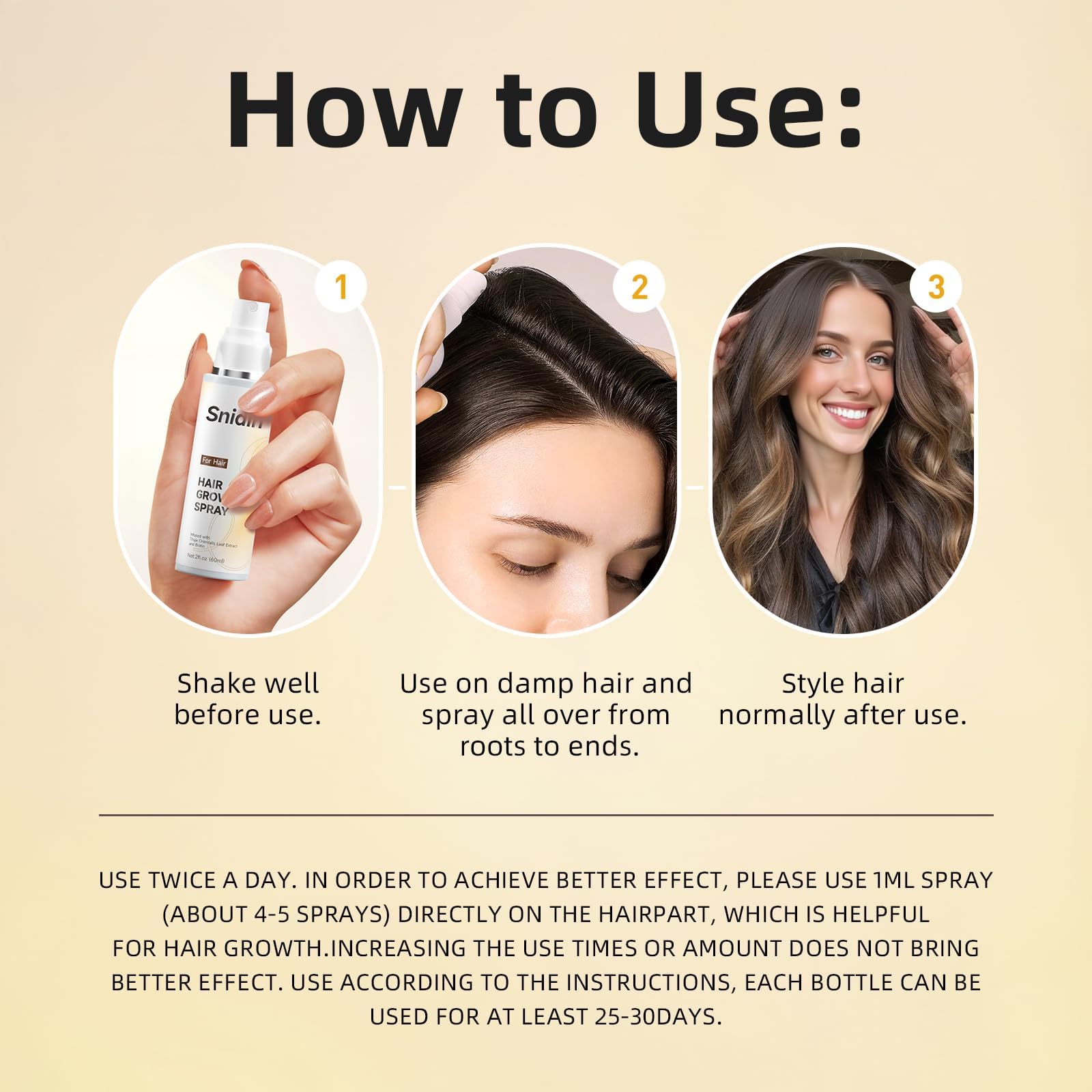 Snidin before and after style comparison illustrating fuller-looking hair