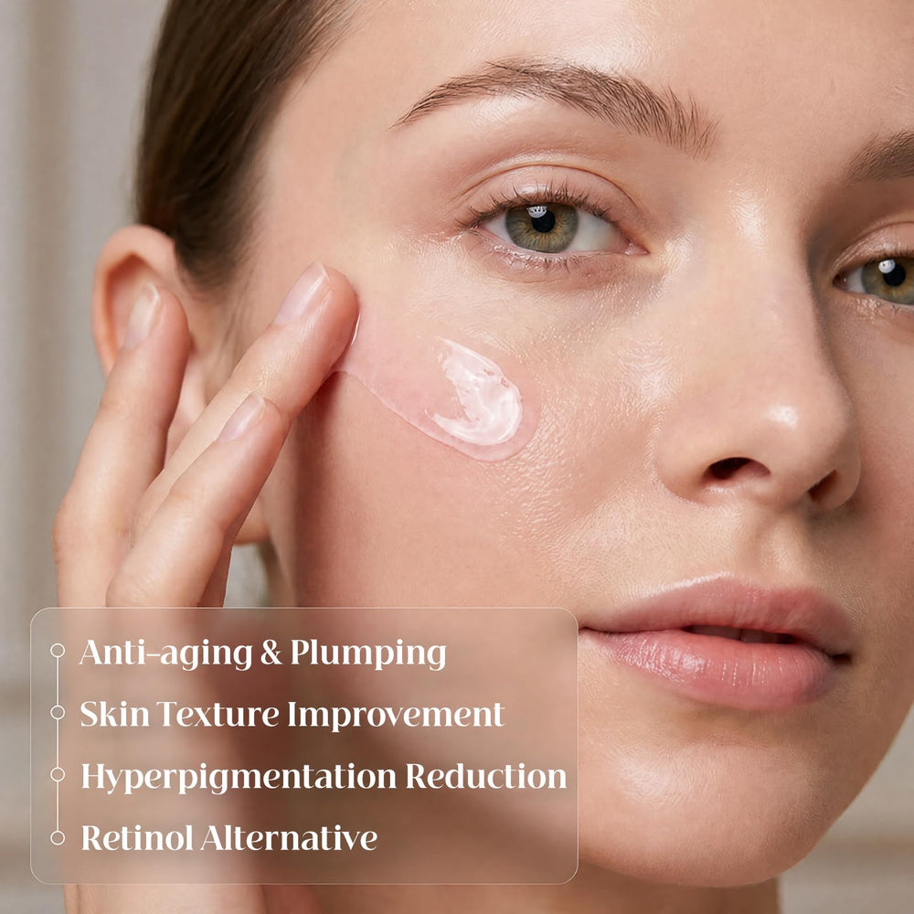 Hand applying Snidin serum to demonstrate quick absorption benefit