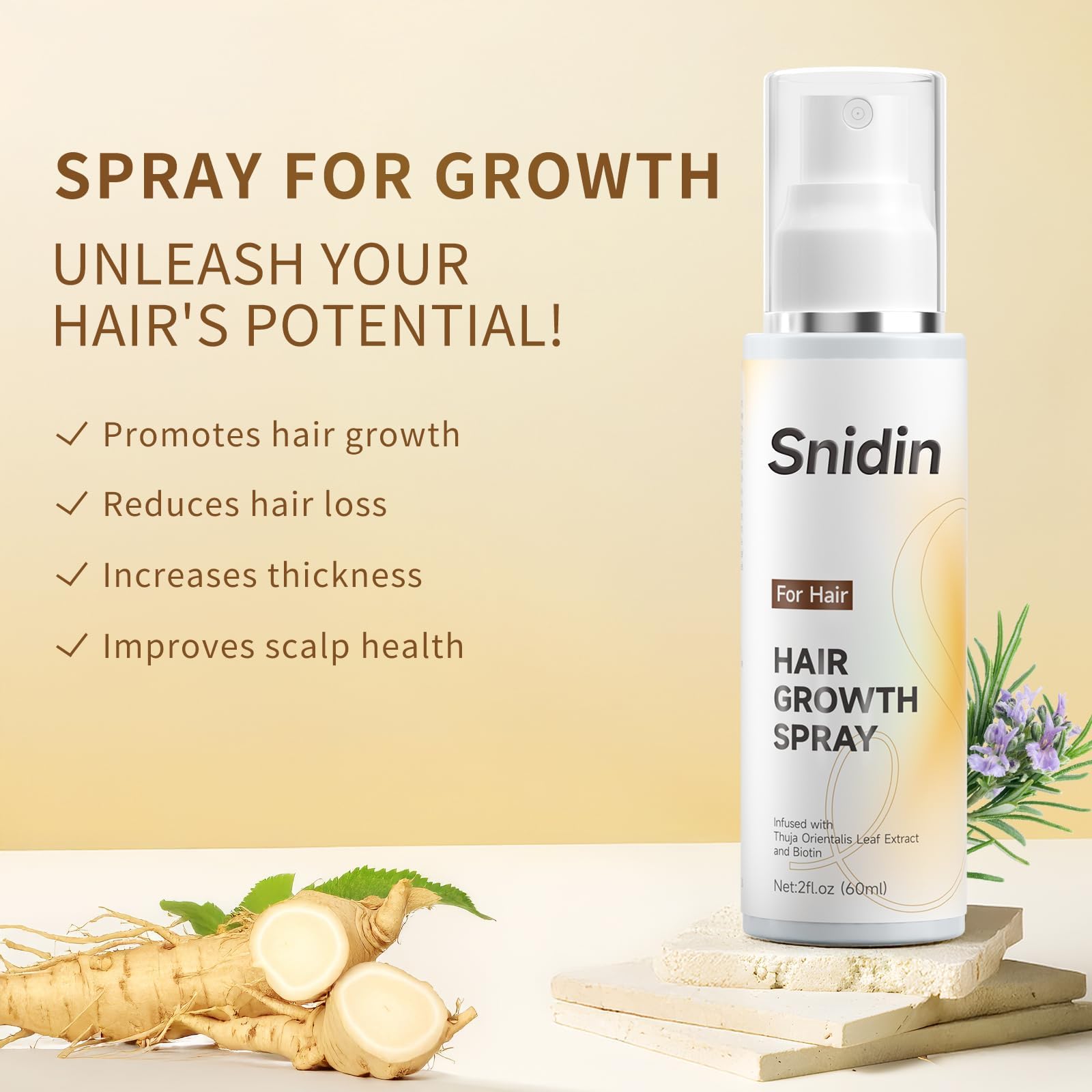 Snidin spray nozzle detail highlighting easy application and precise misting