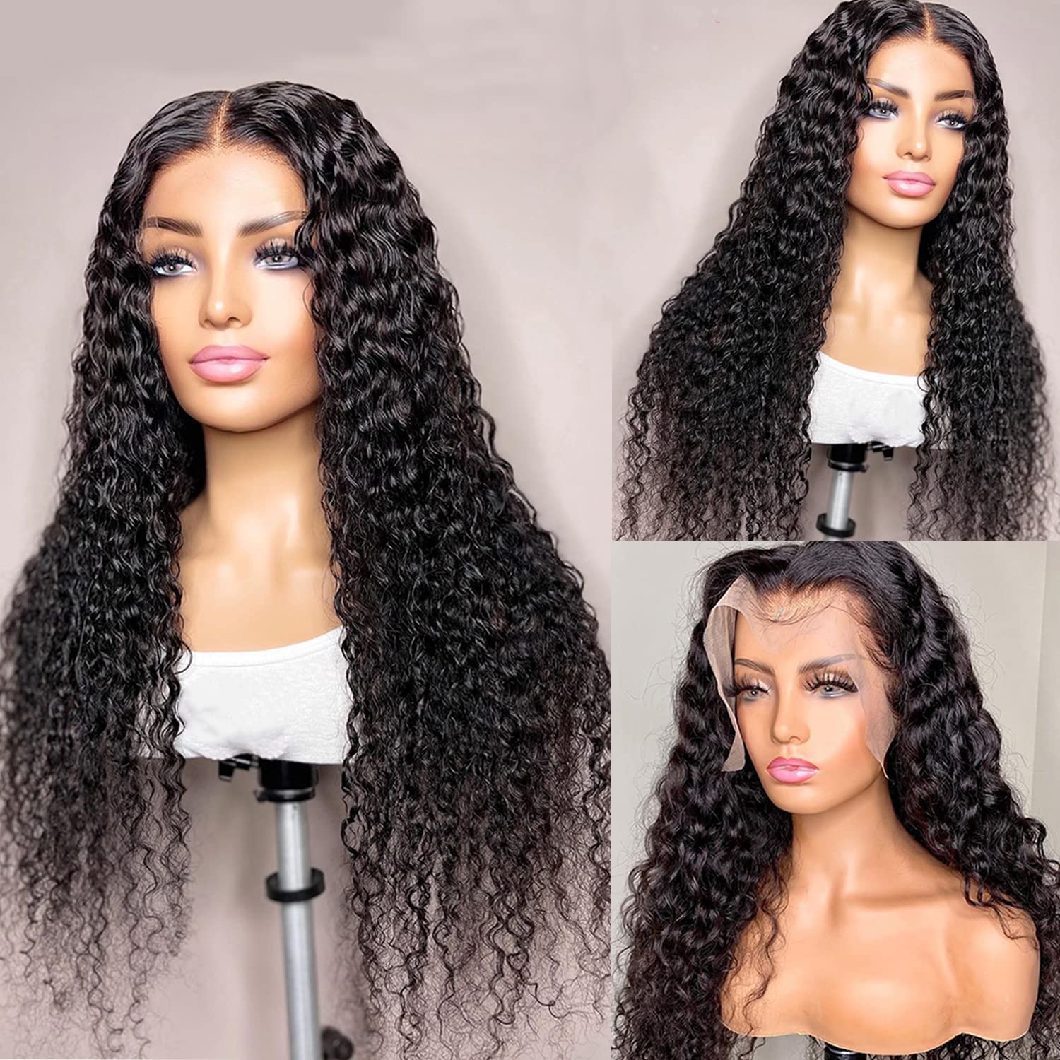 SNJON Water Wave deep-parting lace detail enables versatile parts