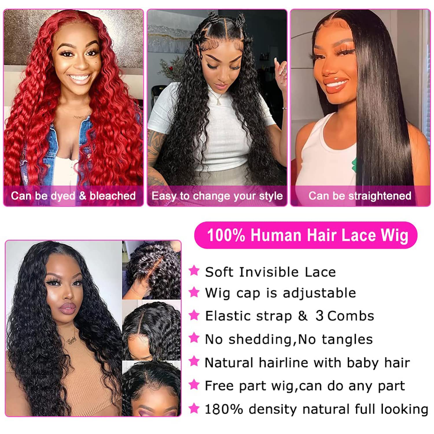 SNJON Water Wave natural color 18-inch length for everyday styling