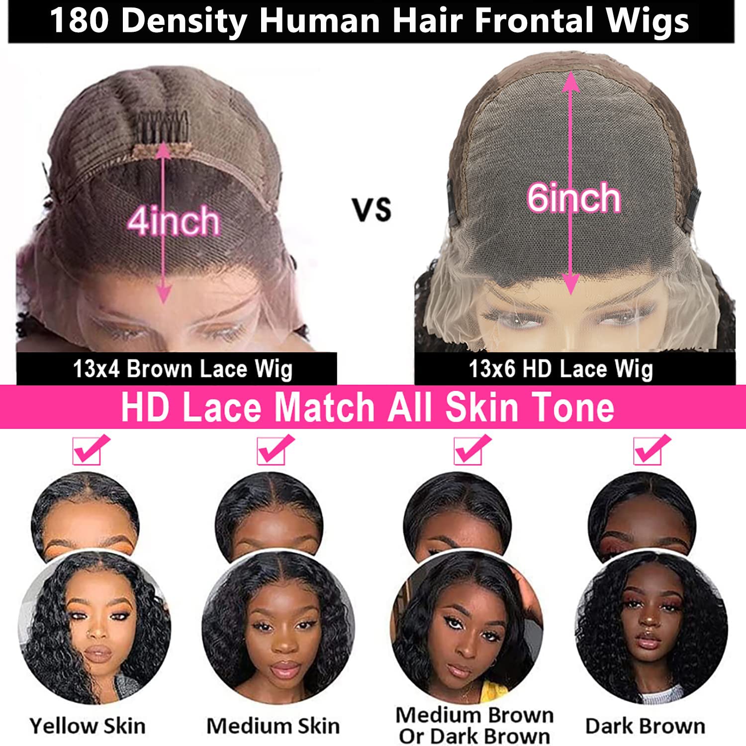 SNJON Water Wave pre-plucked baby hair detailing natural hairline