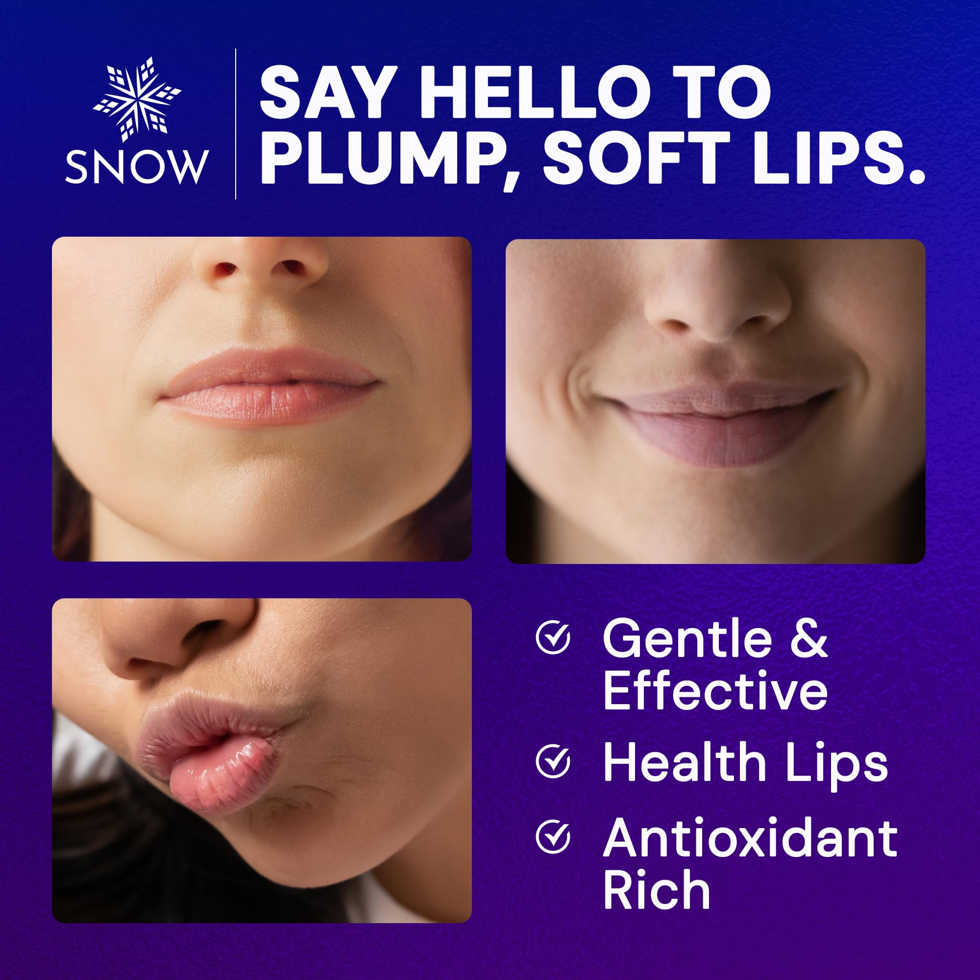 SNOW Overnight Lip Treatment Vitamin E glow highlights natural plump and softness