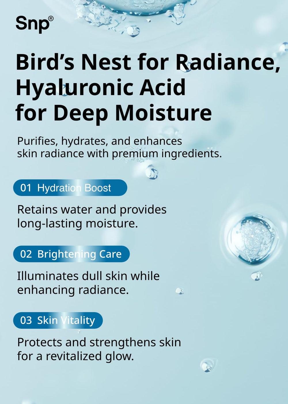 SNP Bird's Nest sheet mask cooling effect relieves puffiness.
