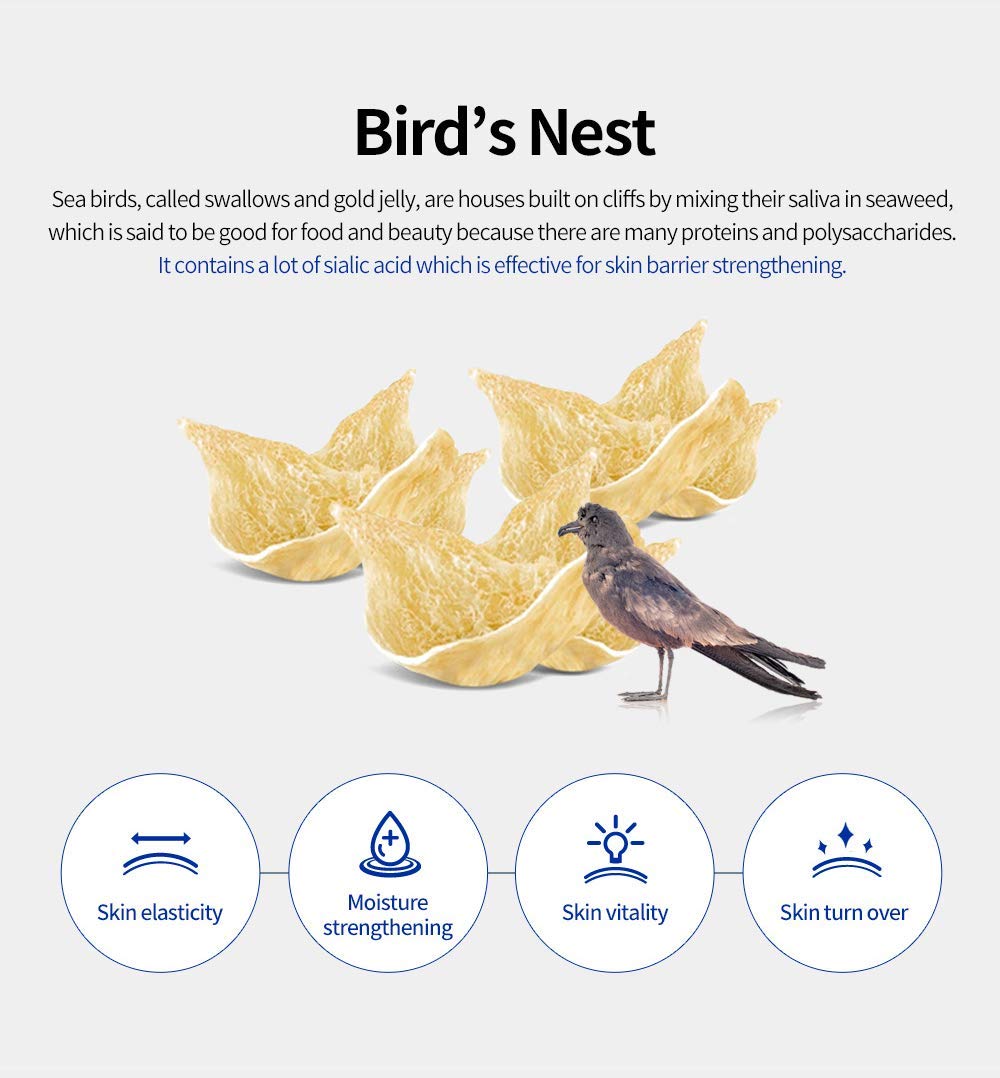 SNP Bird's Nest ampoule sheet mask ideal for dry skin.