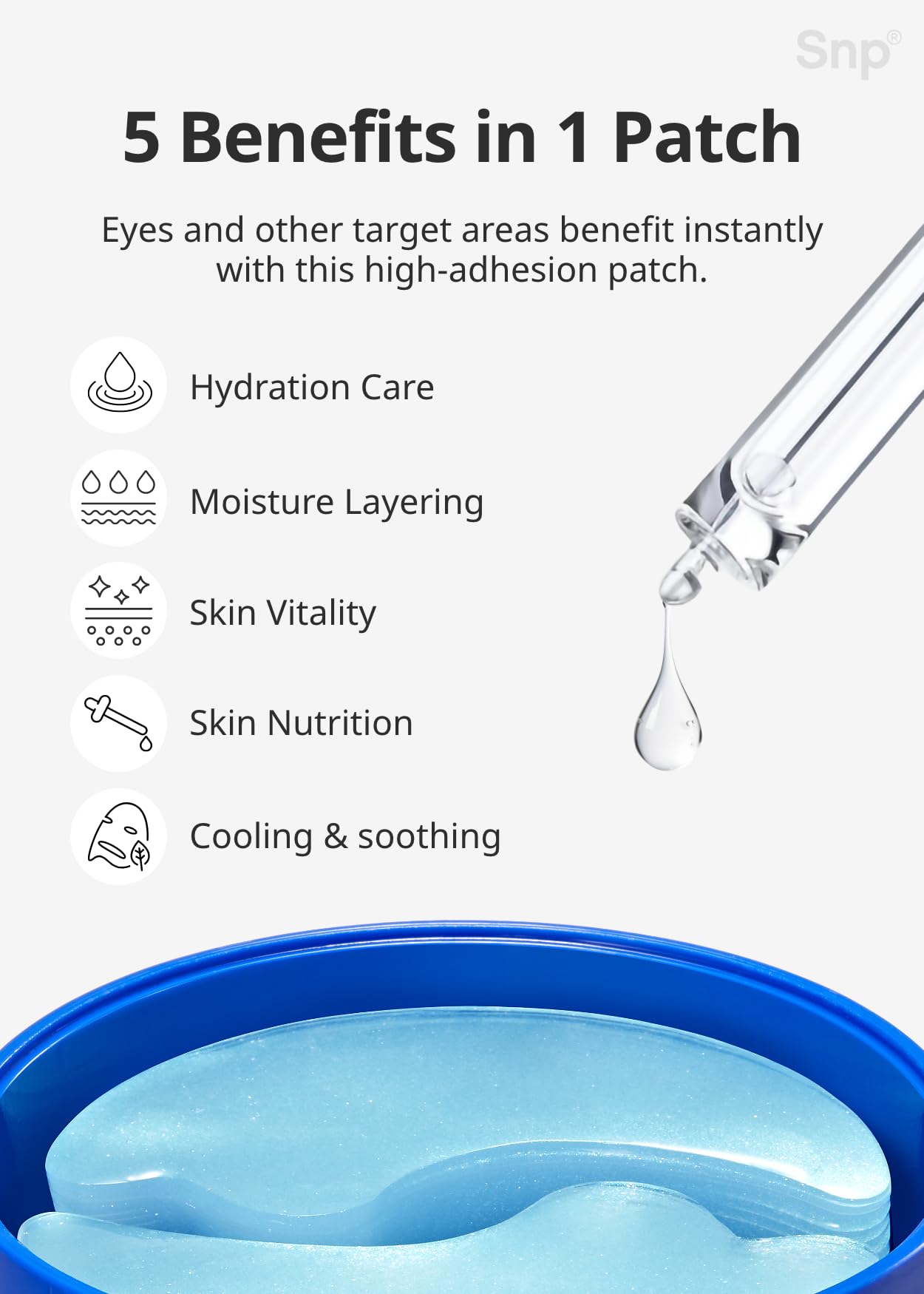 SNP Bird Nest Eye Patch cooling effect around the under eye area