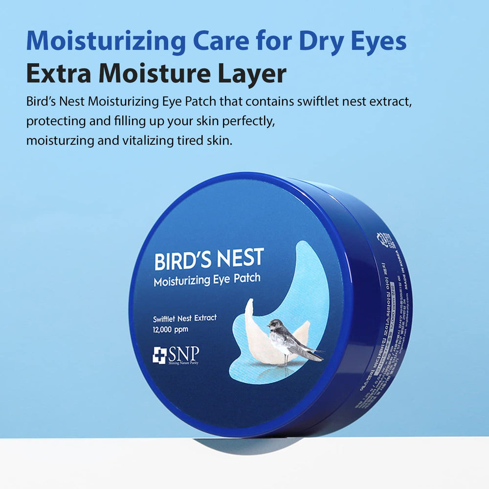 SNP Bird Nest Eye Patch hydration boost visible on eye contour