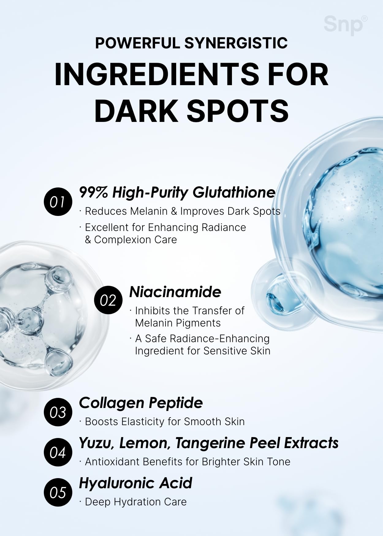 SNP patches shown on eyes cheeks and forehead for versatility