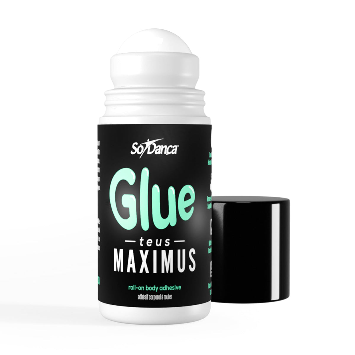 So Danca Glue-teus Maximus roll-on bottle provides secure hold for stage costumes