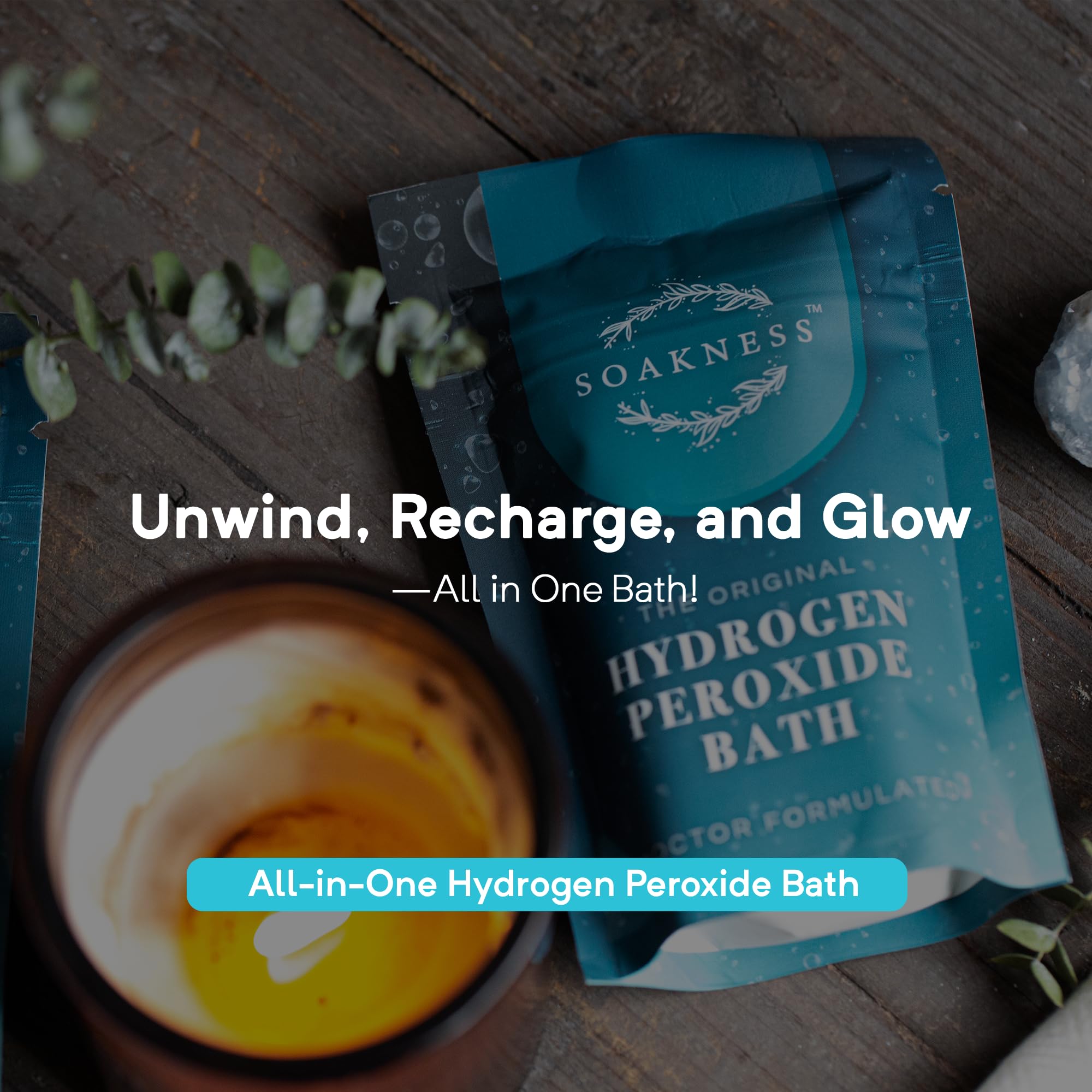 Soakness spa-like bath setup invites at-home pampering ritual