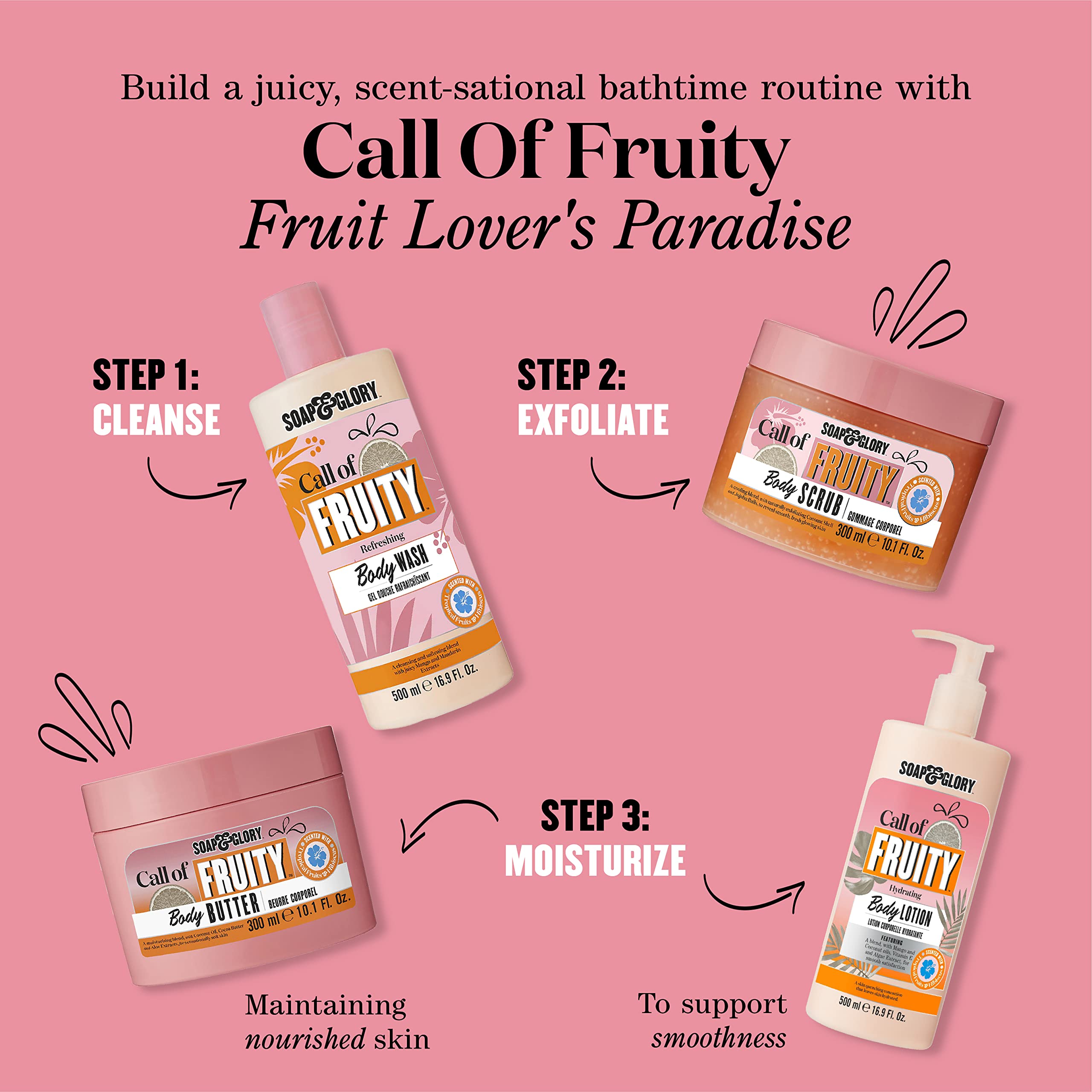 Soap & Glory Call of Fruity juicy melon close up promises refreshing hydration