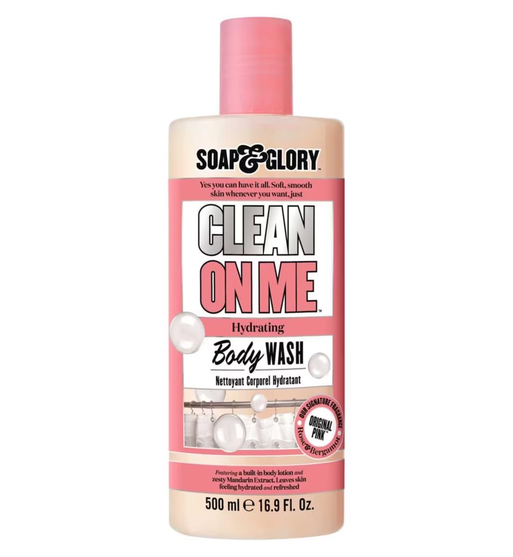 Soap & Glory Clean On Me bottle front for a refreshing daily cleanse.