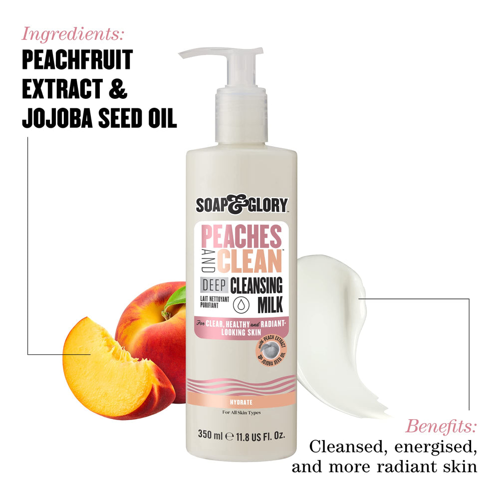 Soap & Glory Jojoba Oil ingredient visual highlights soothing hydration.