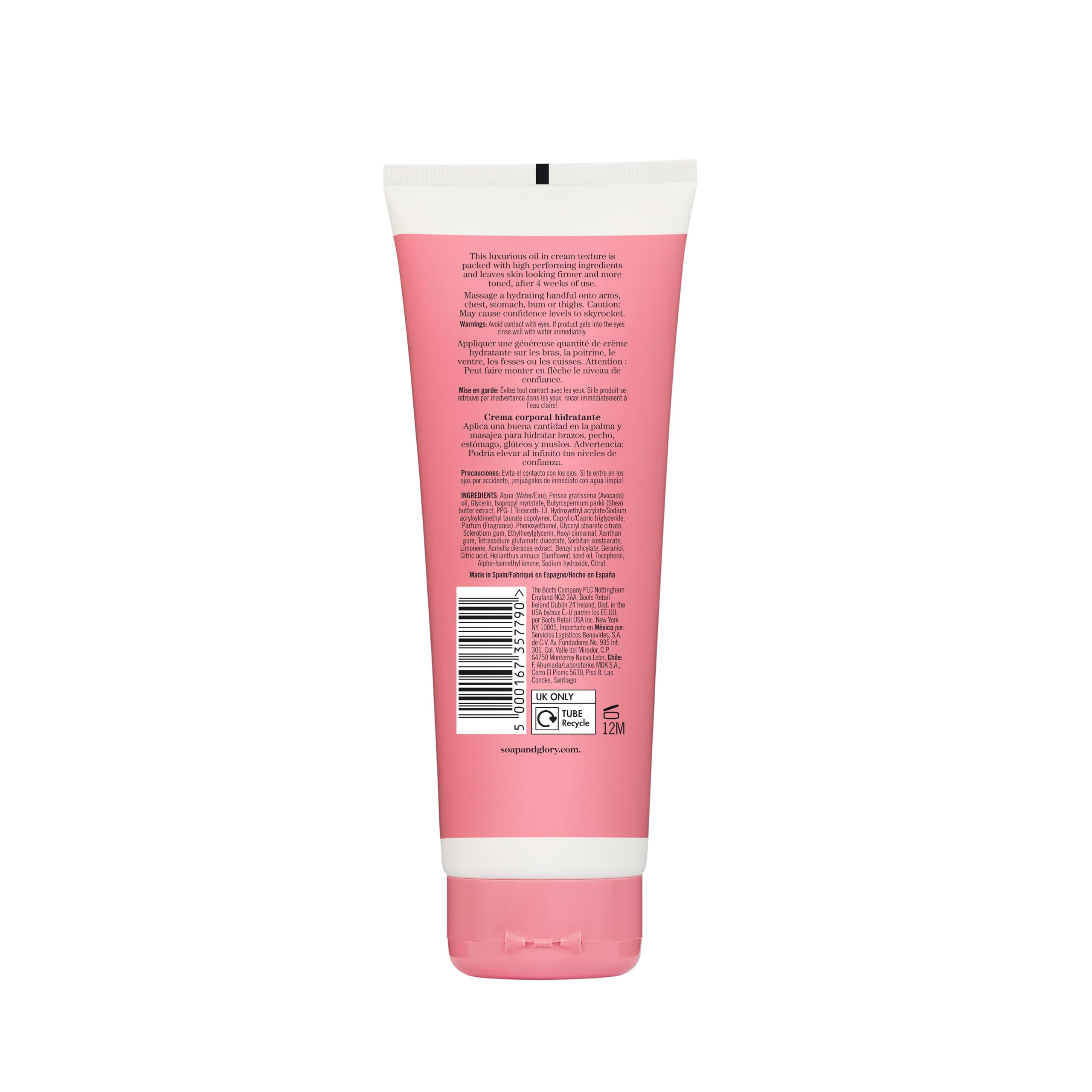 Soap & Glory The Firm-inator cream texture highlighting rich hydration.