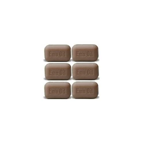 The Soap Works Emu Oil Soap Bar close-up reveals smooth texture for gentle cleansing.