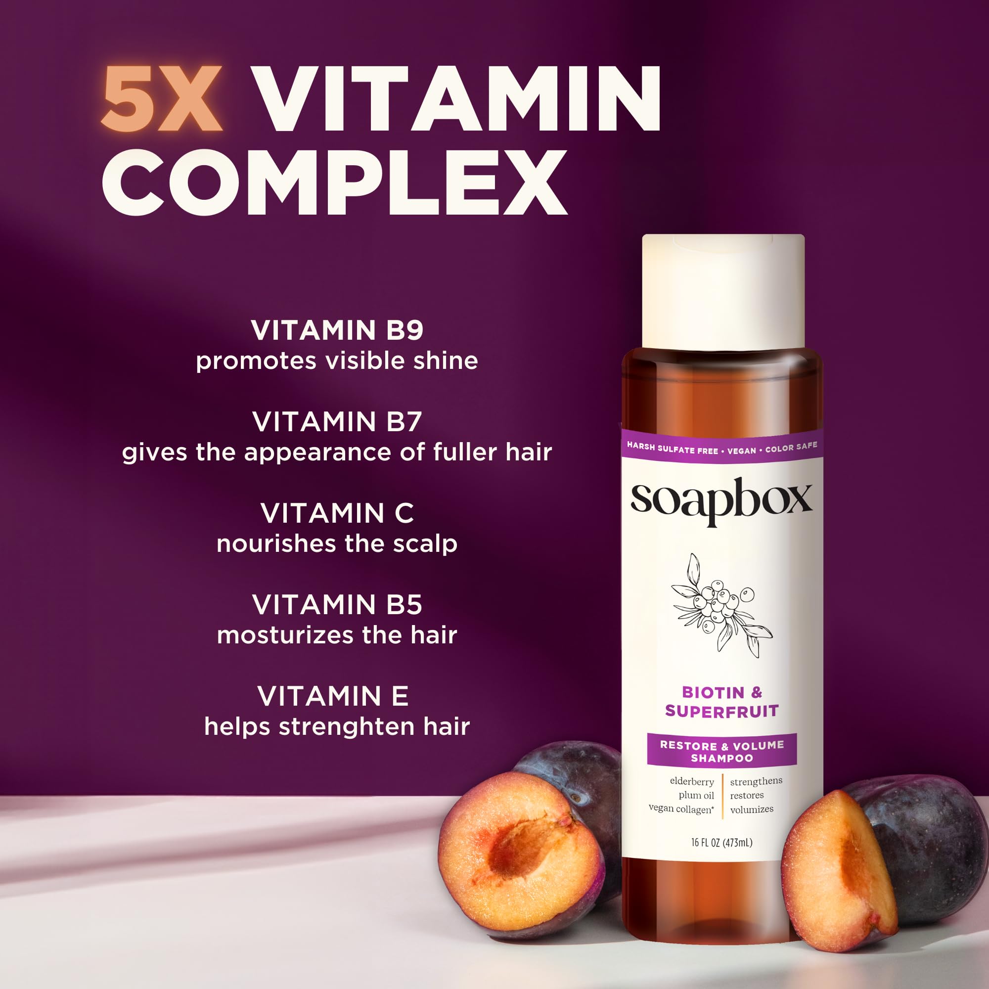 Soapbox Biotin Shampoo lather texture demonstration for smooth, manageable hair