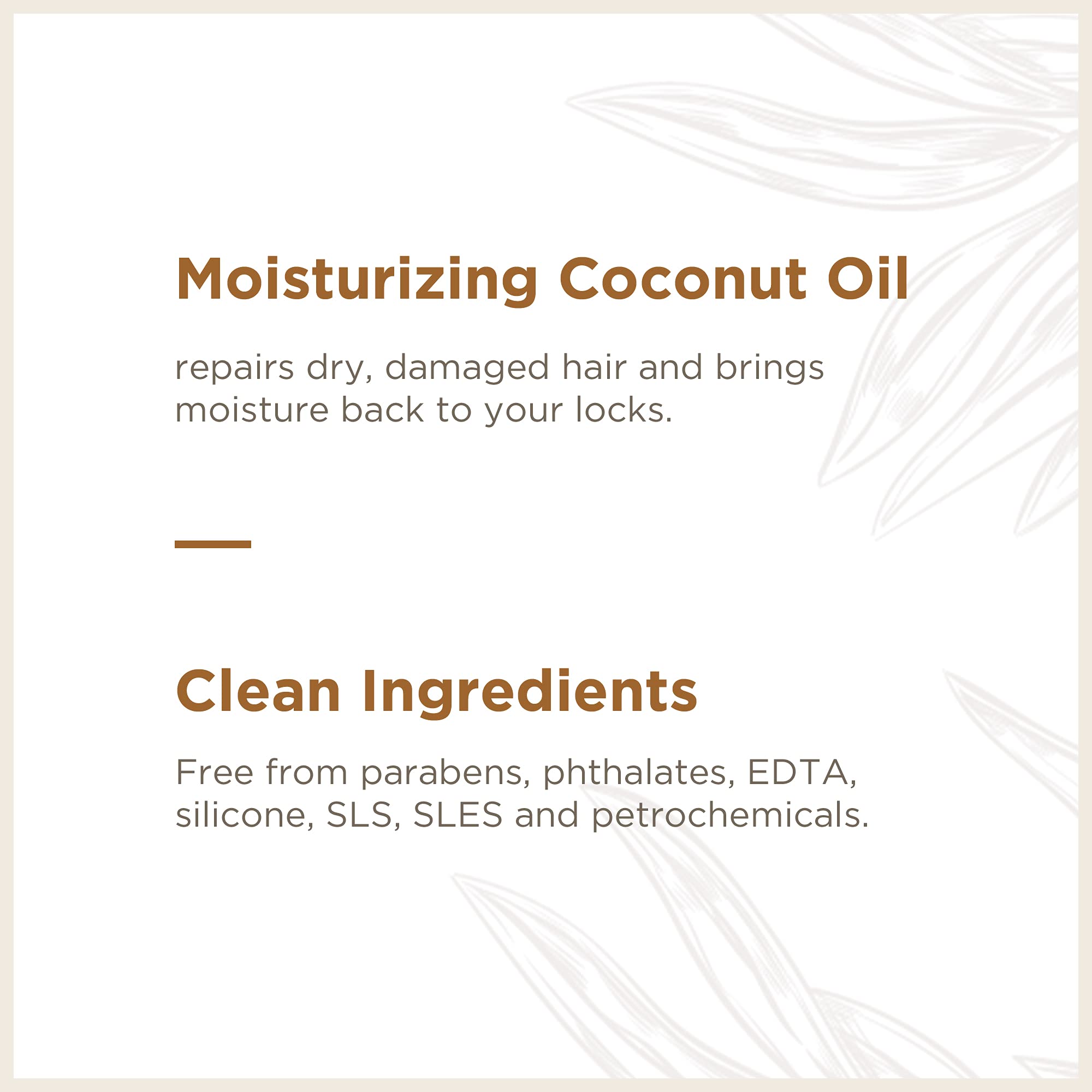 Soapbox Coconut Oil Shampoo ingredients close-up highlights vitamin E and Argan Oil benefits.
