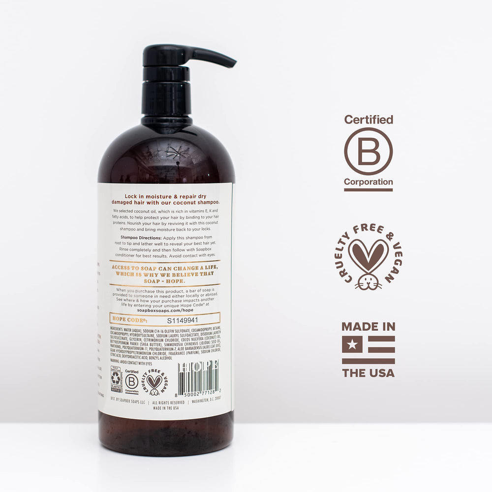 Soapbox sulfate-free image signals absence of SLES/SLS and parabens in the formula.